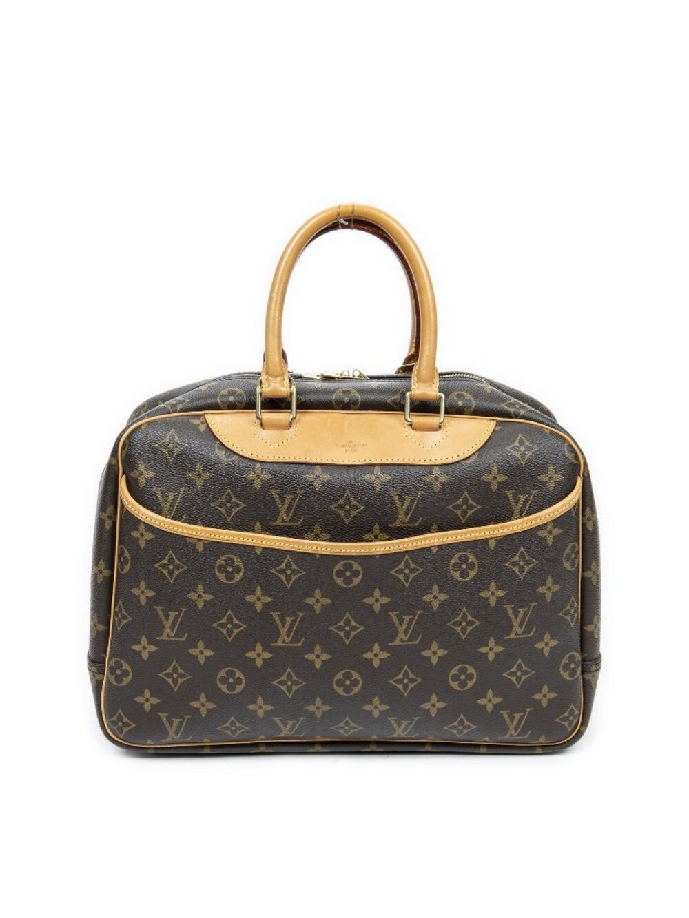 Louis Vuitton Deauville Brown Monogram Canvas Handbag